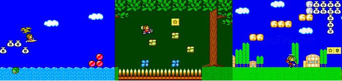 Veículos que Alex podia utilizar no jogo