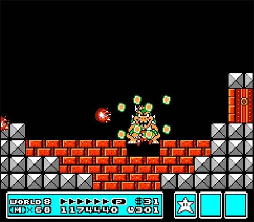 Mario enfrentando Bowser