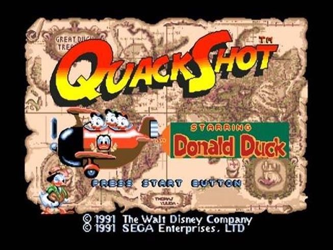Abertura de Quackshot para o console Mega Drive
