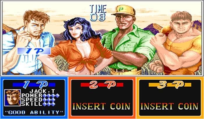 Seleção de personagens em Cadillacs and Dinosaurs