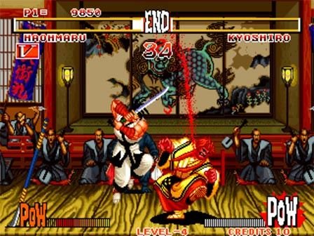 Cena do jogo Samurai Shodown